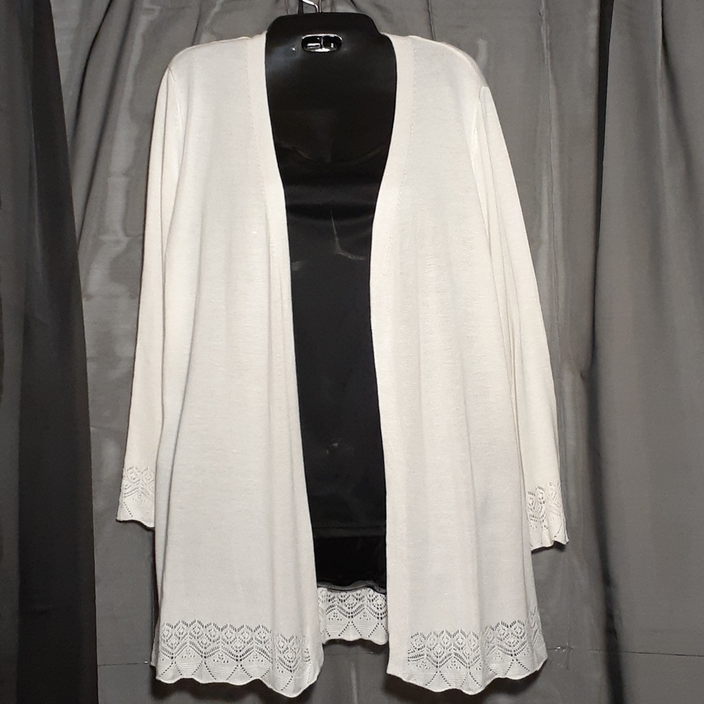 LOFT/ White Cardigan Sweater NWT